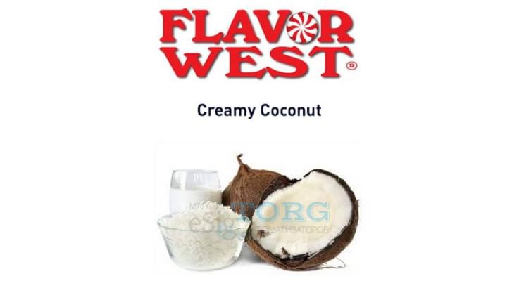 Изображение Ароматизатор Flavor West Creamy Coconut Ароматизатор Flavor West Creamy Coconut